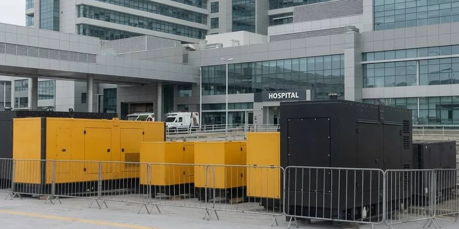 Grupos geradores instalados em hospital